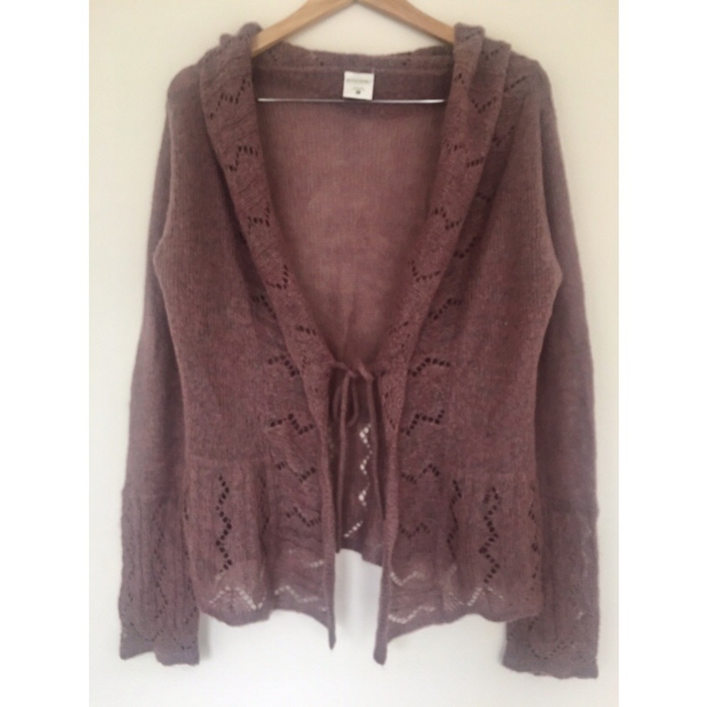Pointelle Waist Tie Cardigan